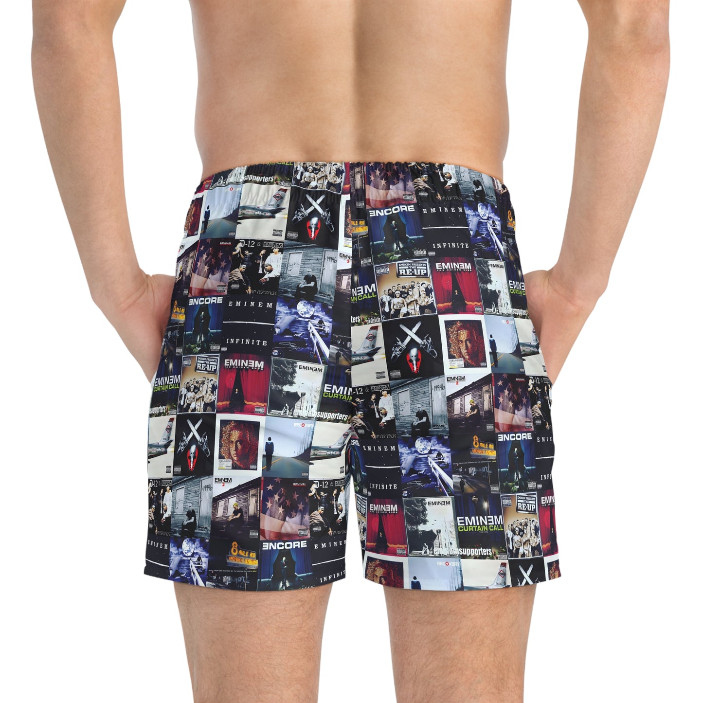 Eminem Album Art Cover Collage Men's Swim Trunks