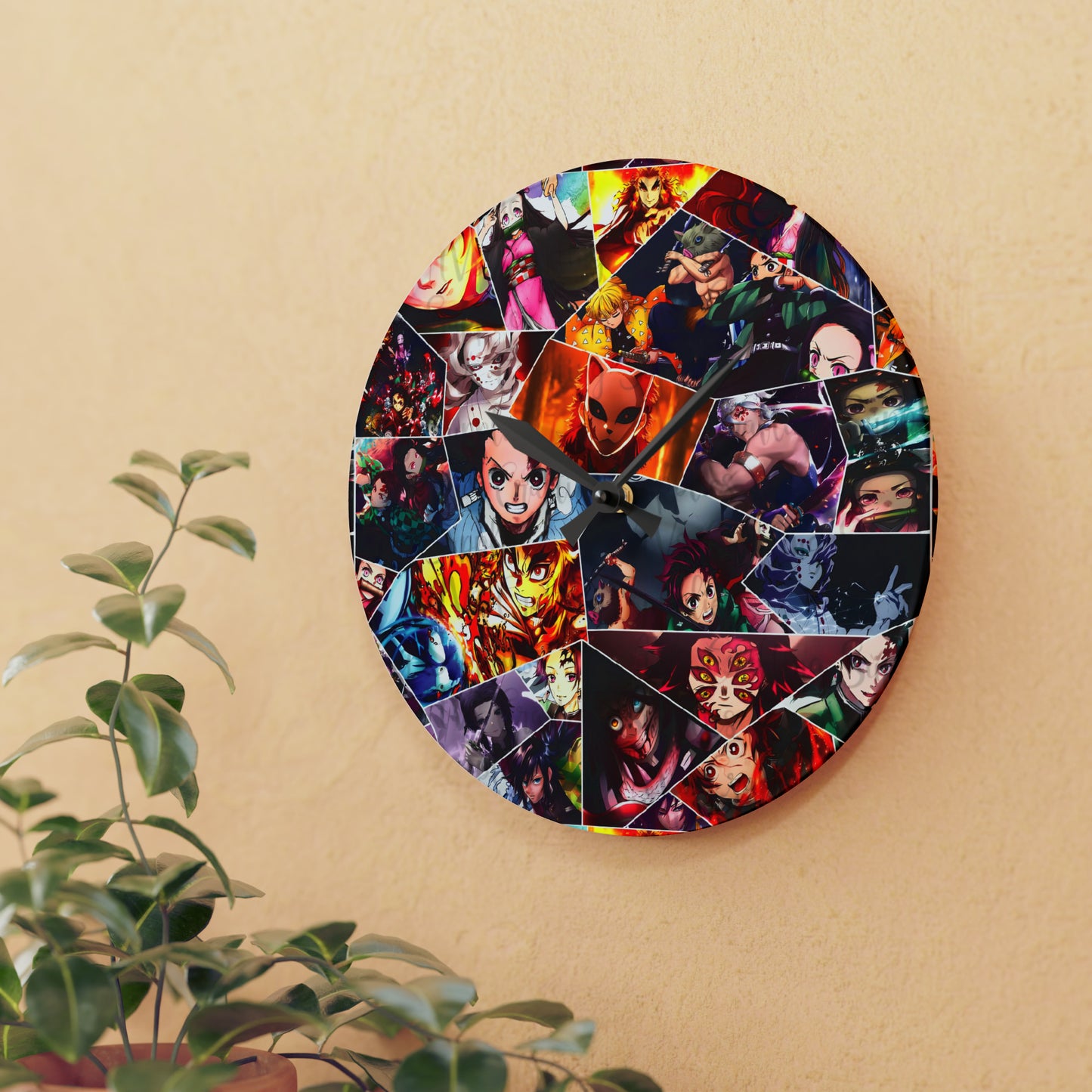 Demon Slayer Reflections Collage Acrylic Wall Clock