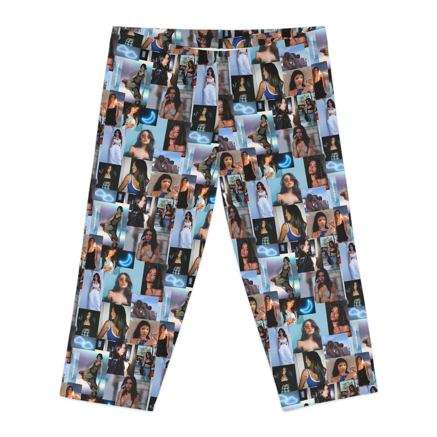 Madison Beer Mind In The Clouds Collage Women's Capri Leggings