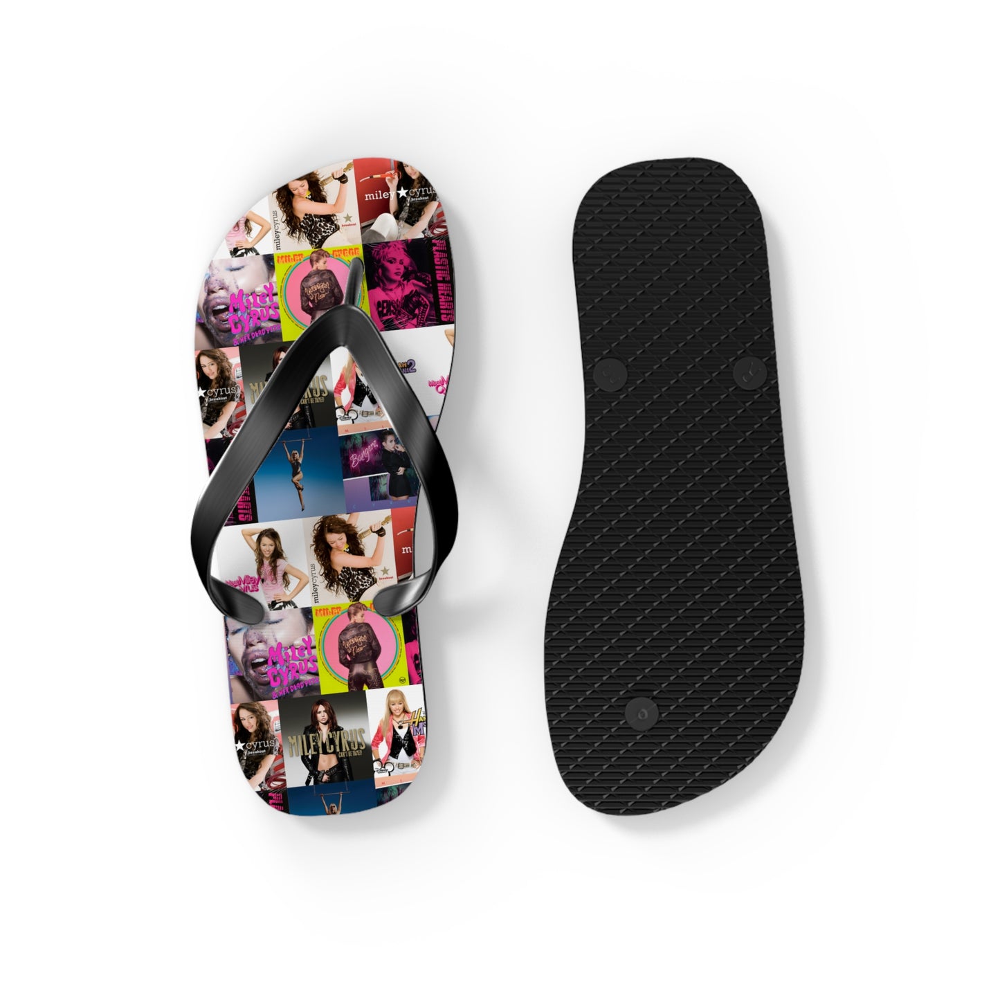 Miley Cyrus Album Cover Collage Flip Flops