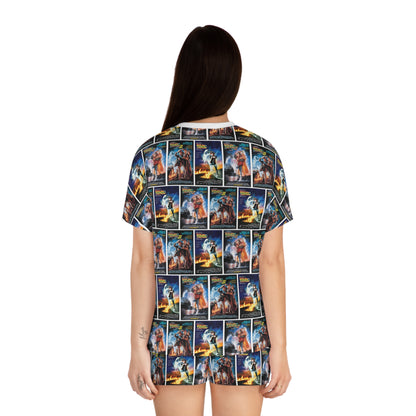 Back To The Future Movie Posters Collage Women's Short Pajama Set