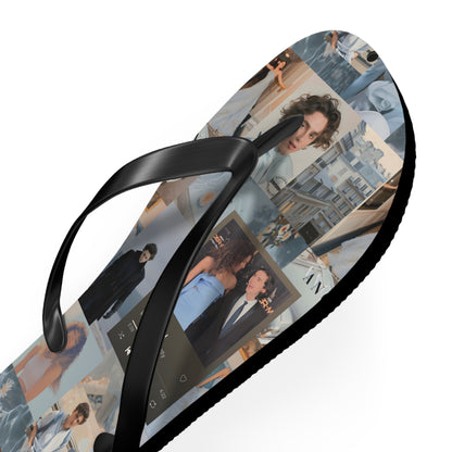 Timothee Chalamet And Zendaya Best Friend Collage Flip Flops