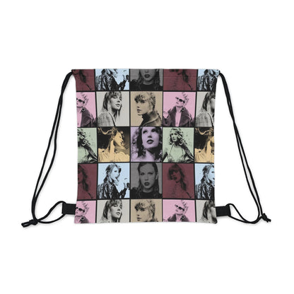 Taylor Swift Eras Collage Outdoor Drawstring Bag