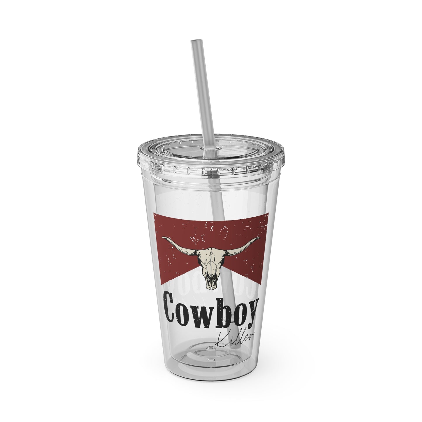 Morgan Wallen Cowboy Killer Sunsplash Tumbler with Straw