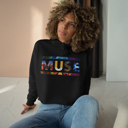 Muse Album Art Letters Crop Hoodie