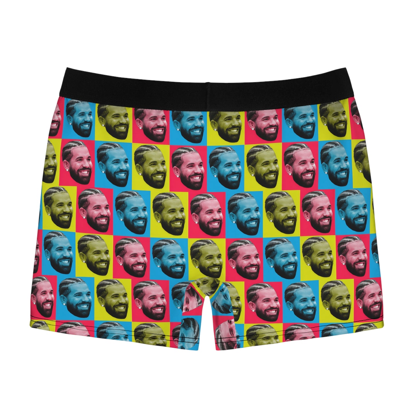 Drake Colored Checker Faces Men's Boxer Briefs Underwear