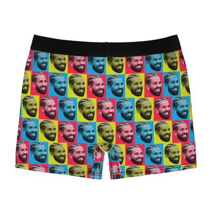 Drake Colored Checker Faces Men's Boxer Briefs Underwear