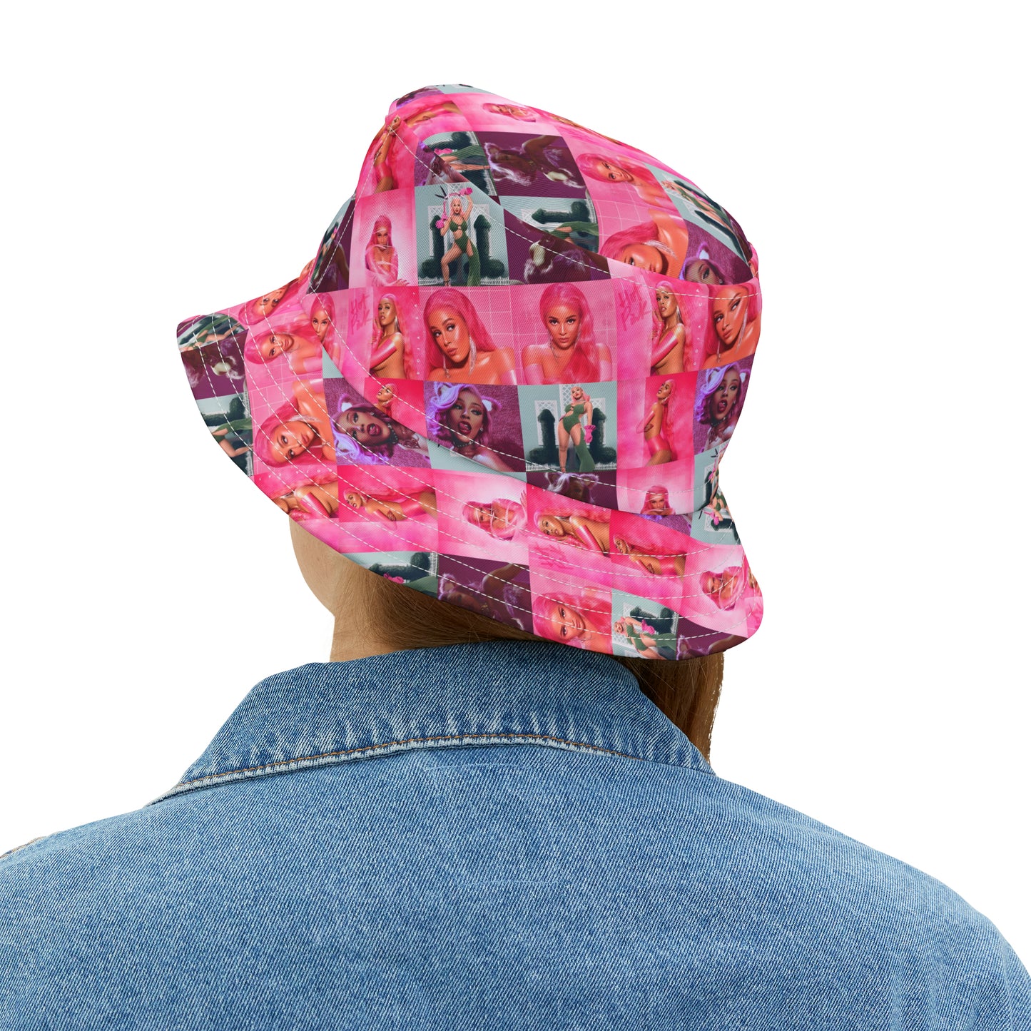 Doja Cat Hot Pink Mosaic Bucket Hat