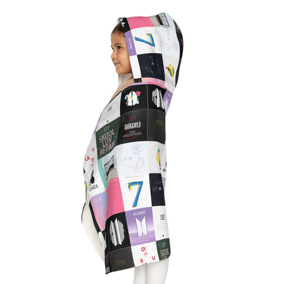 BTS Album Cover Art Collage Youth Hooded Towel