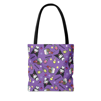 Kuromi Ice Cream Sundae Pattern Tote Bag