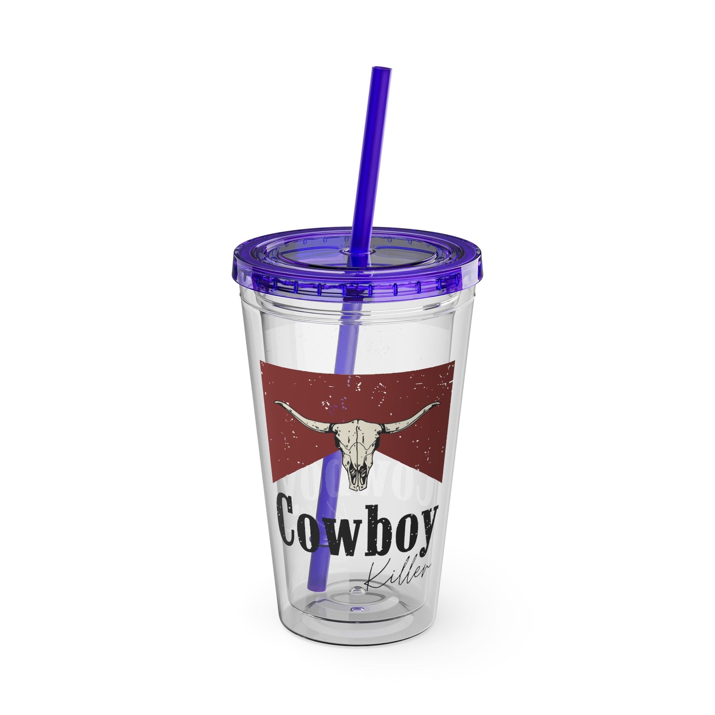 Morgan Wallen Cowboy Killer Sunsplash Tumbler with Straw