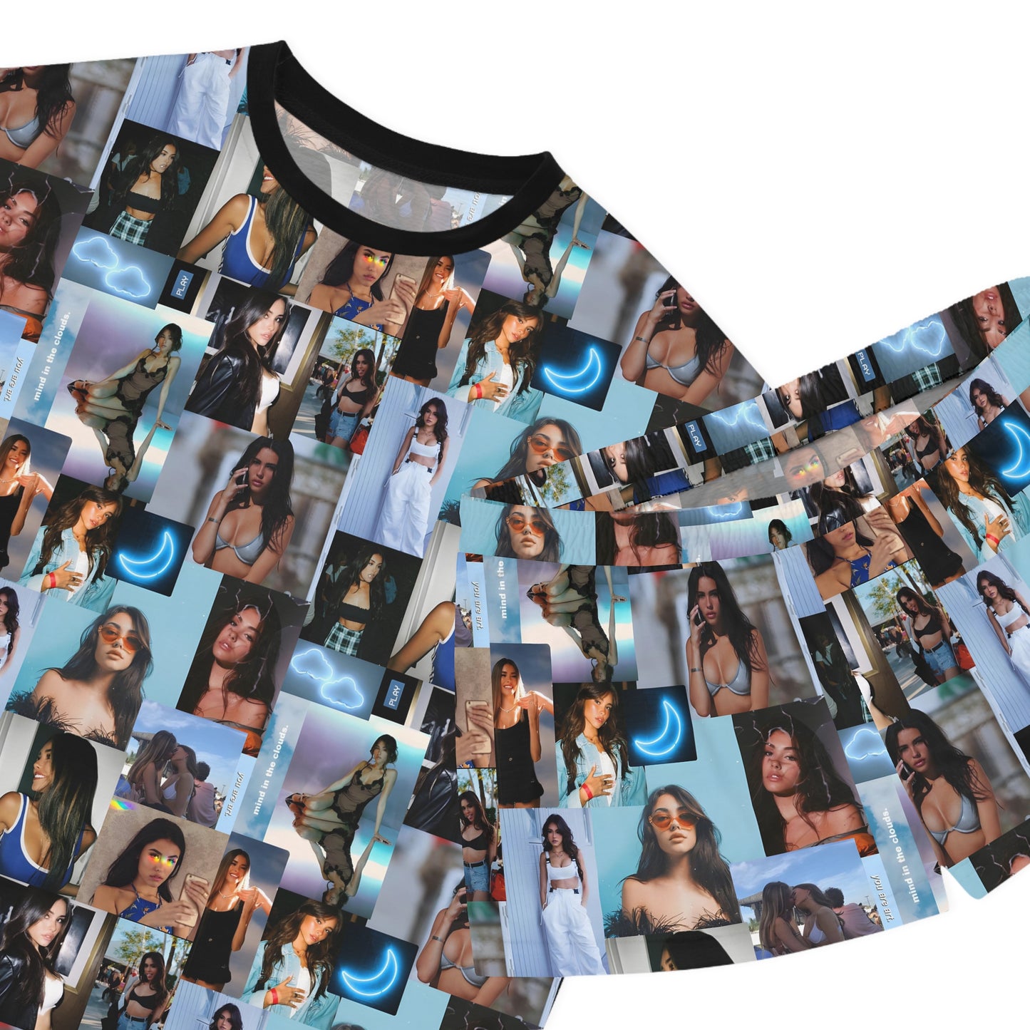 Madison Beer Mind In The Clouds Collage Women's Short Pajama Set