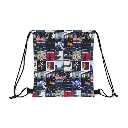 Eminem Album Art Cover Collage Outdoor Drawstring Bag