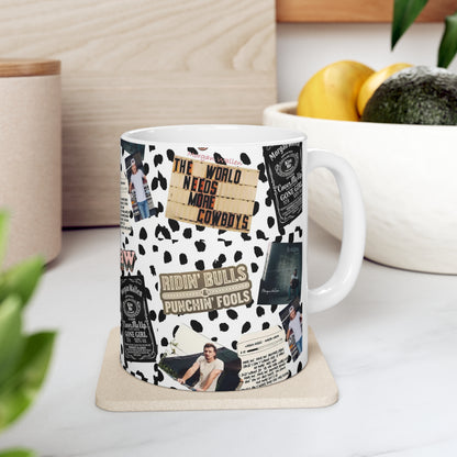 Morgan Wallen Yeehaw Collage White Ceramic Mug