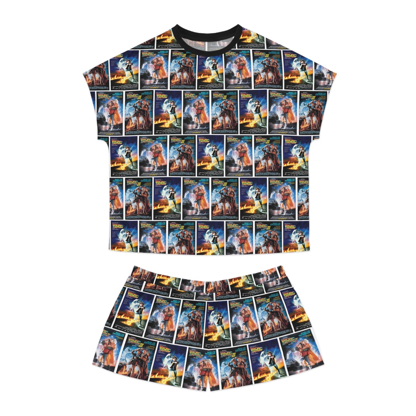 Back To The Future Movie Posters Collage Women's Short Pajama Set