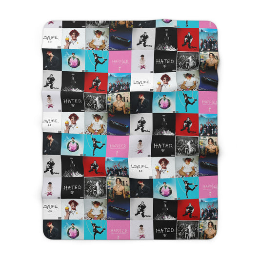 YUNGBLUD Album Cover Art Collage Sherpa Fleece Blanket