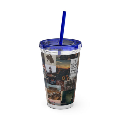 Morgan Wallen Darling You're Different Collage Sunsplash Tumbler with Straw