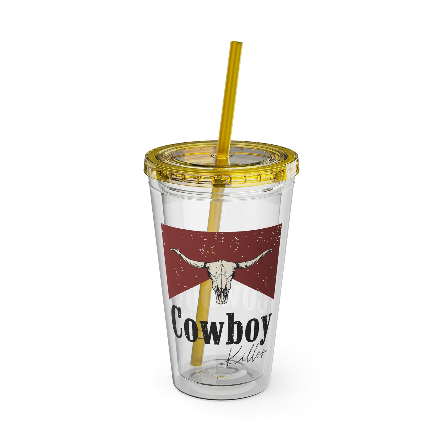 Morgan Wallen Cowboy Killer Sunsplash Tumbler with Straw