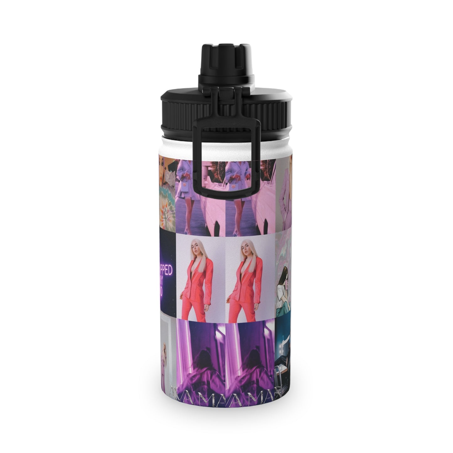 Ava Max Belladonna Photo Collage Stainless Steel Water Bottle with Sports Lid