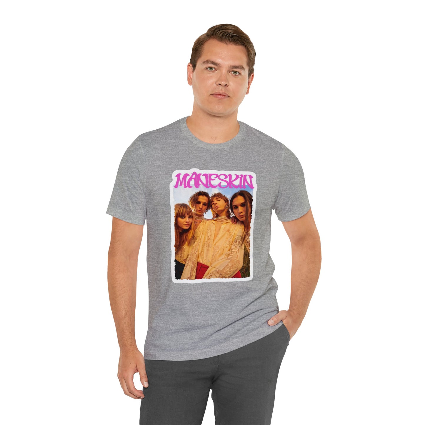 Måneskin Group Photo Unisex Jersey Short Sleeve Tee Shirt