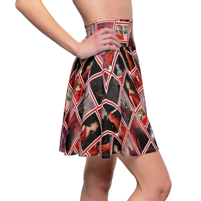 Taylor Swift Red Era Collage Women's Skater Skirt