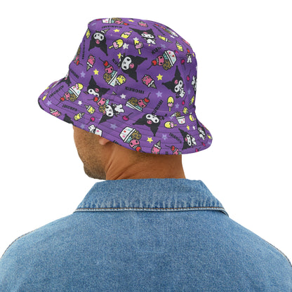 Kuromi Ice Cream Sundae Pattern Bucket Hat