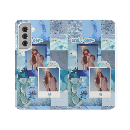 Olivia Rodrigo Light Blue Aesthetic Collage Phone Flip Case