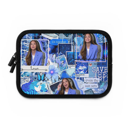 Olivia Rodrigo Blue Aesthetic Collage Laptop Sleeve