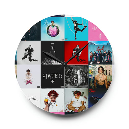 YUNGBLUD Album Cover Art Collage Acrylic Wall Clock