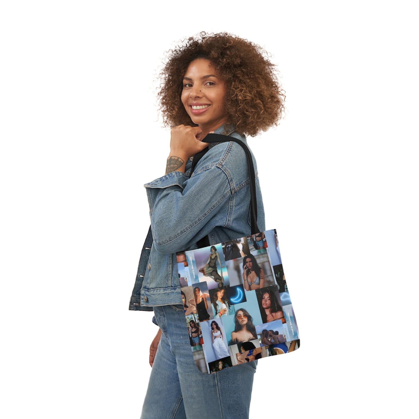 Madison Beer Mind In The Clouds Collage Polyester Canvas Tote Bag