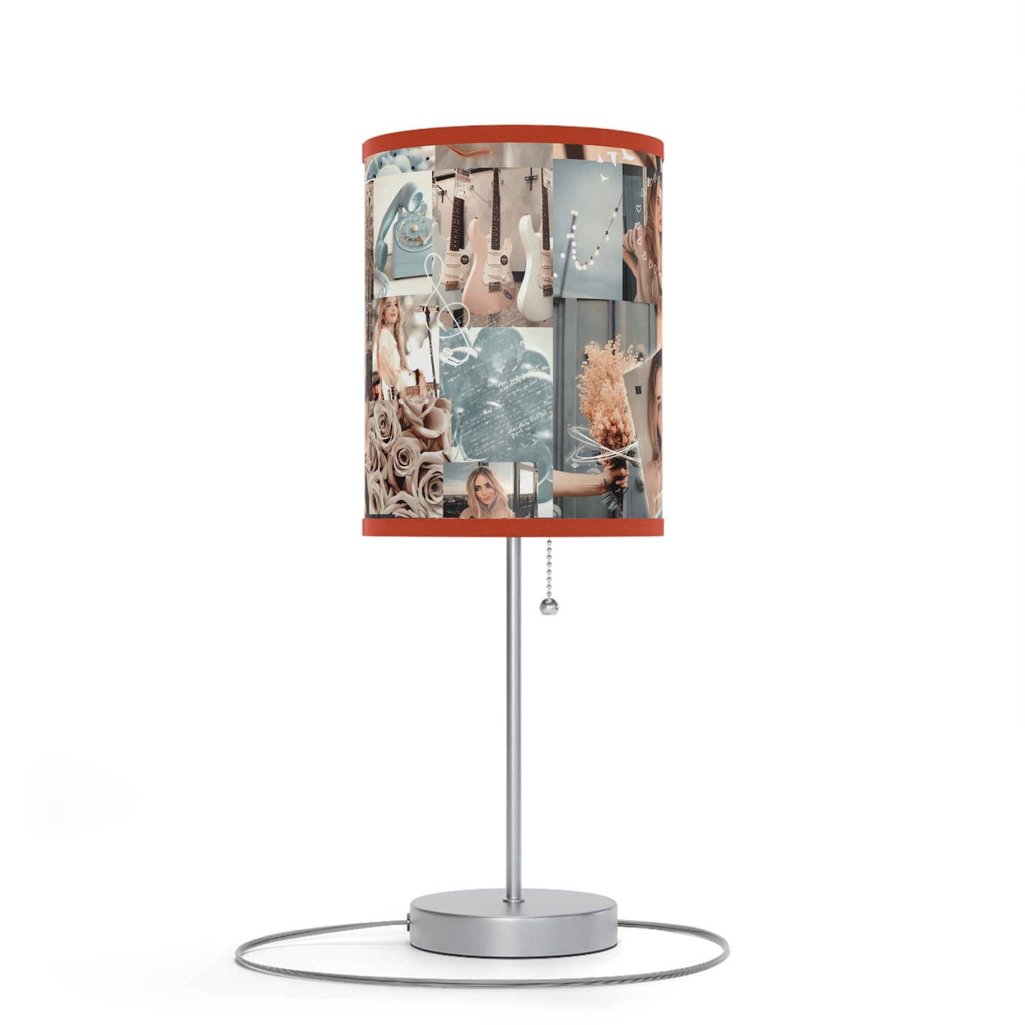 Sabrina Carpenter Peachy Princess Collage Lamp on a Stand