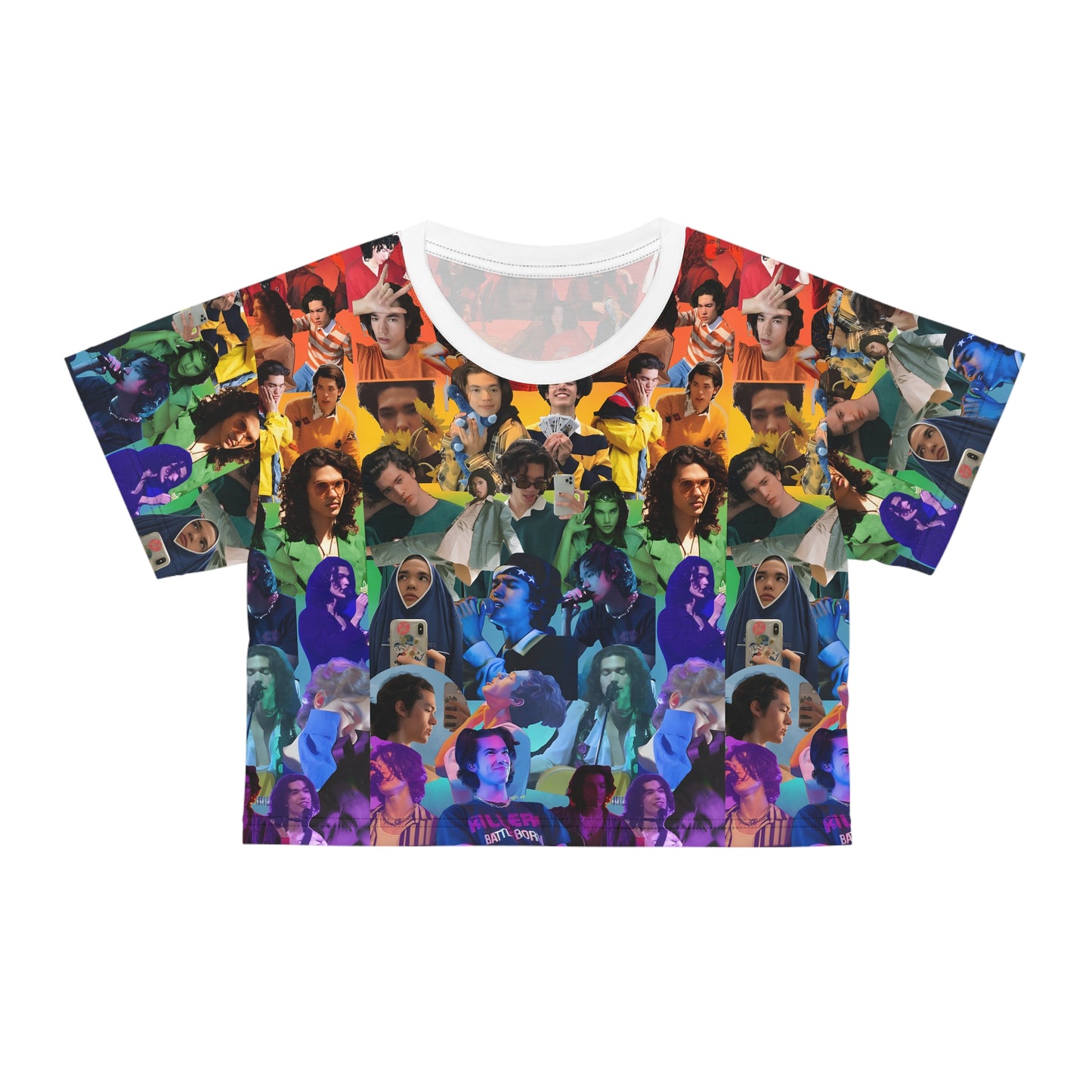 Conan Grey Rainbow Photo Collage Crop Tee