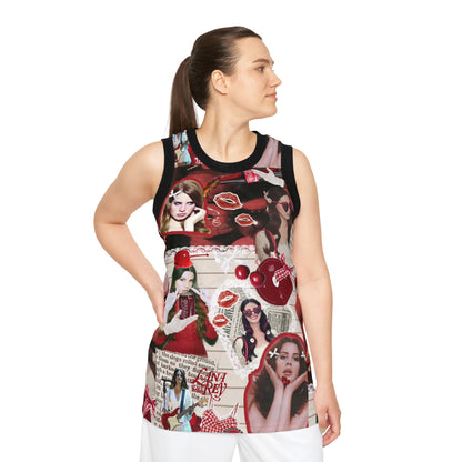 Lana Del Rey Cherry Coke Collage Unisex Basketball Jersey