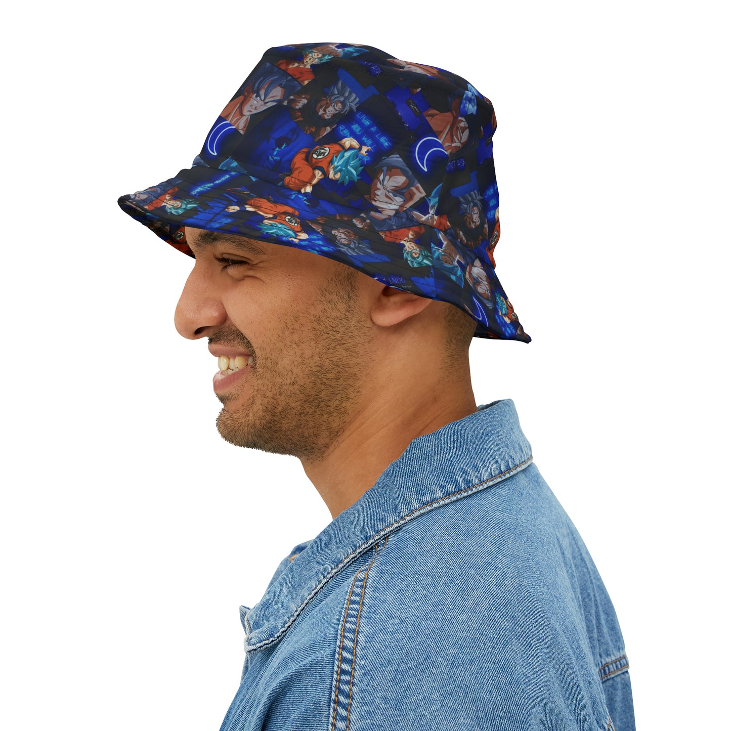 Dragon Ball Z Saiyan Moonlight Collage Bucket Hat