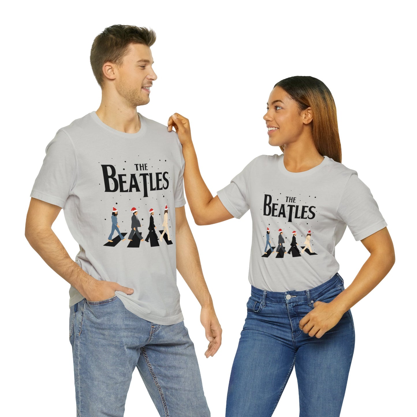 The Beatles Abbey Road Santas Unisex Jersey Short Sleeve Tee Shirt