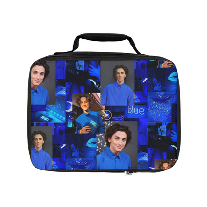 Timothee Chalamet Cool Blue Collage Lunch Bag