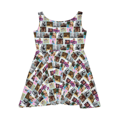 Taylor Swift Album Art Collage Pattern Women's Skater Dress