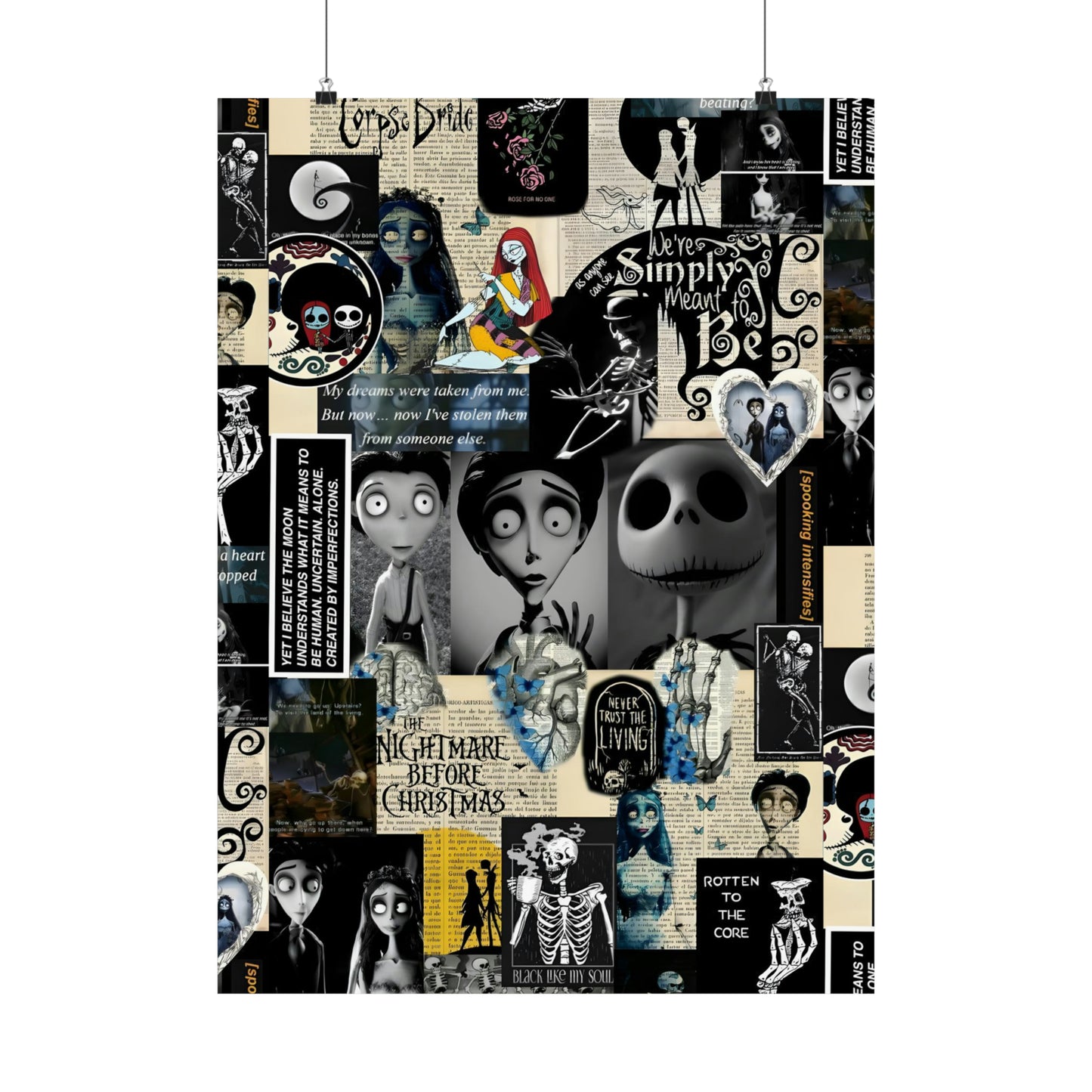 The Nightmare Before Christmas Rotten To The Core Collage Matte Vertical Poster