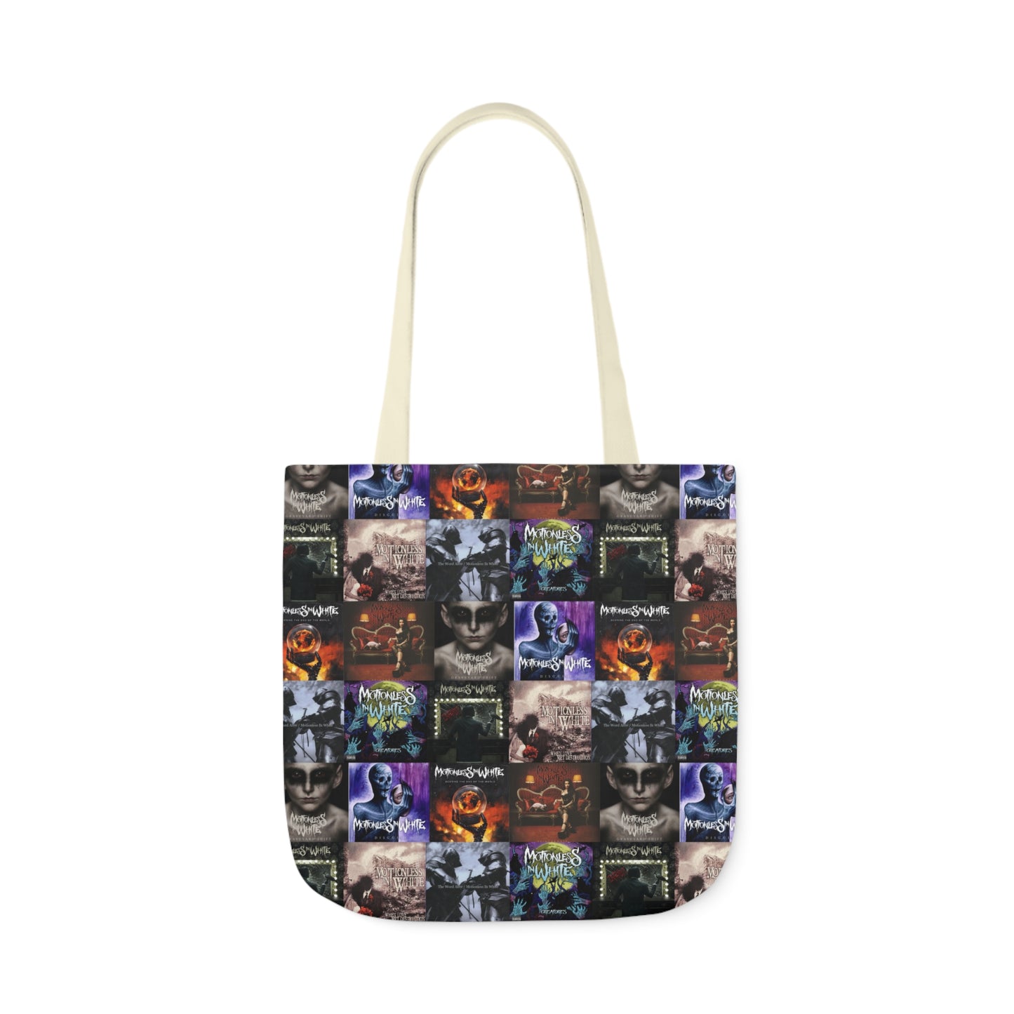 Motionless In White Album Cover Collage Polyester Canvas Tote Bag