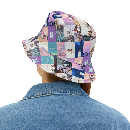 BTS Pastel Aesthetic Collage Bucket Hat