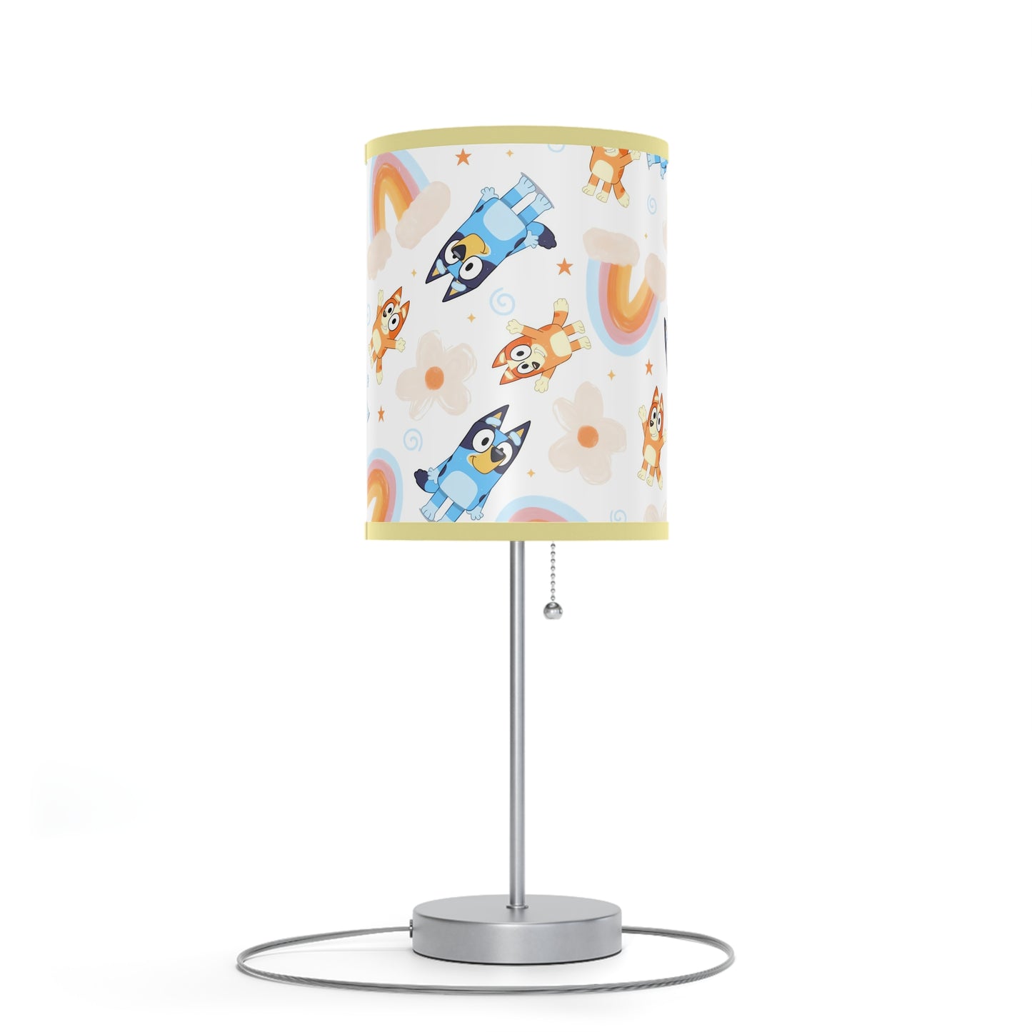 Bluey Rainbows & Flowers Pattern Lamp on a Stand