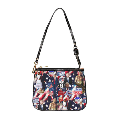 Donald Trump 2024 MAGA Montage Small Shoulder Bag