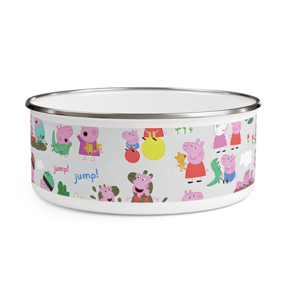 Peppa Pig Oink Oink Collage Enamel Bowl