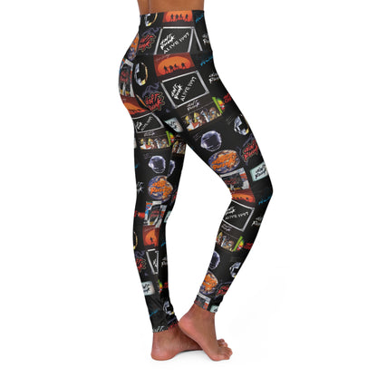 Daft Punk Album Cover Art Collage High Waisted Yoga Leggings