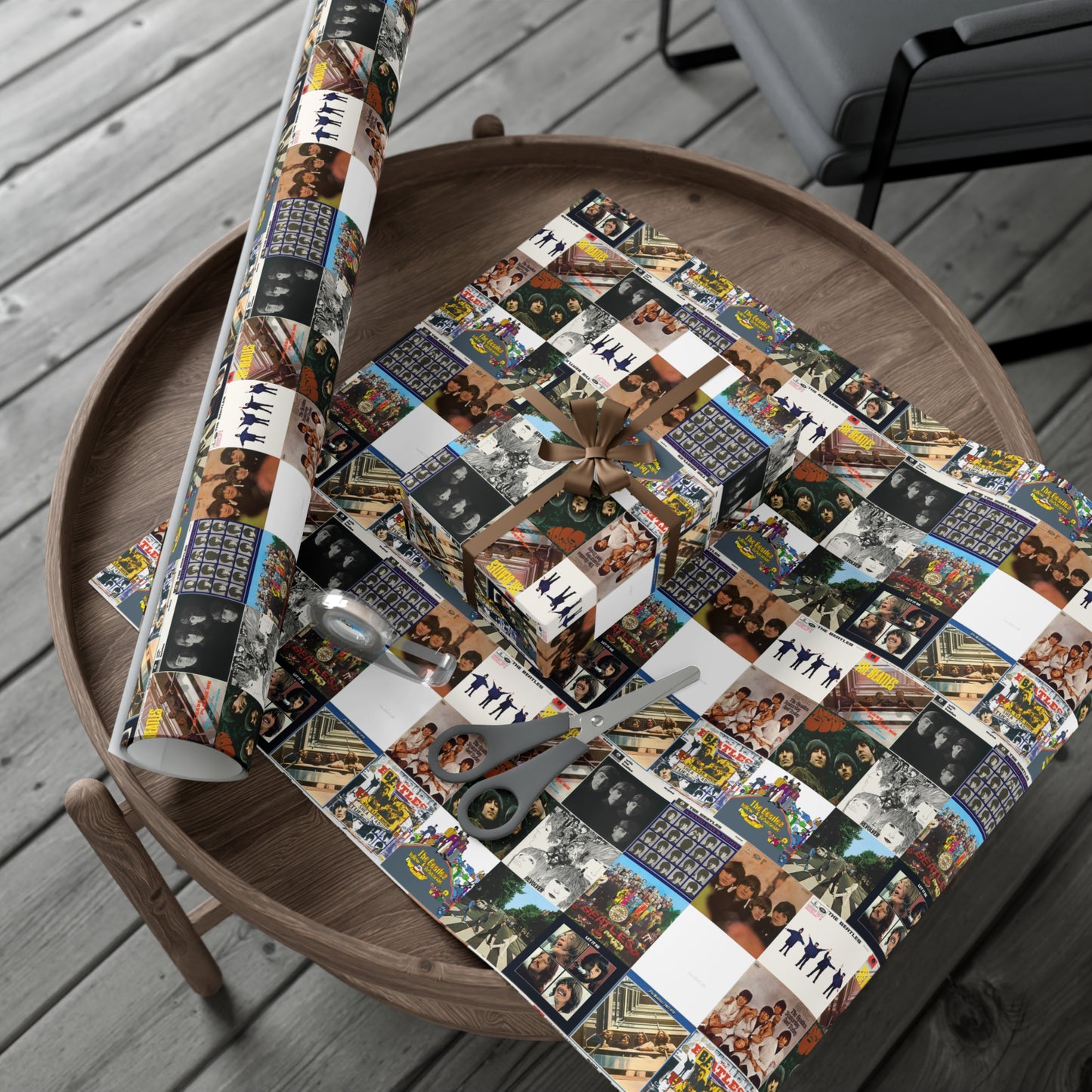 The Beatles Album Cover Collage Gift Wrap Paper