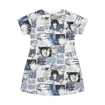 Demon Slayer Giyu Aesthetic Collage T-Shirt Dress