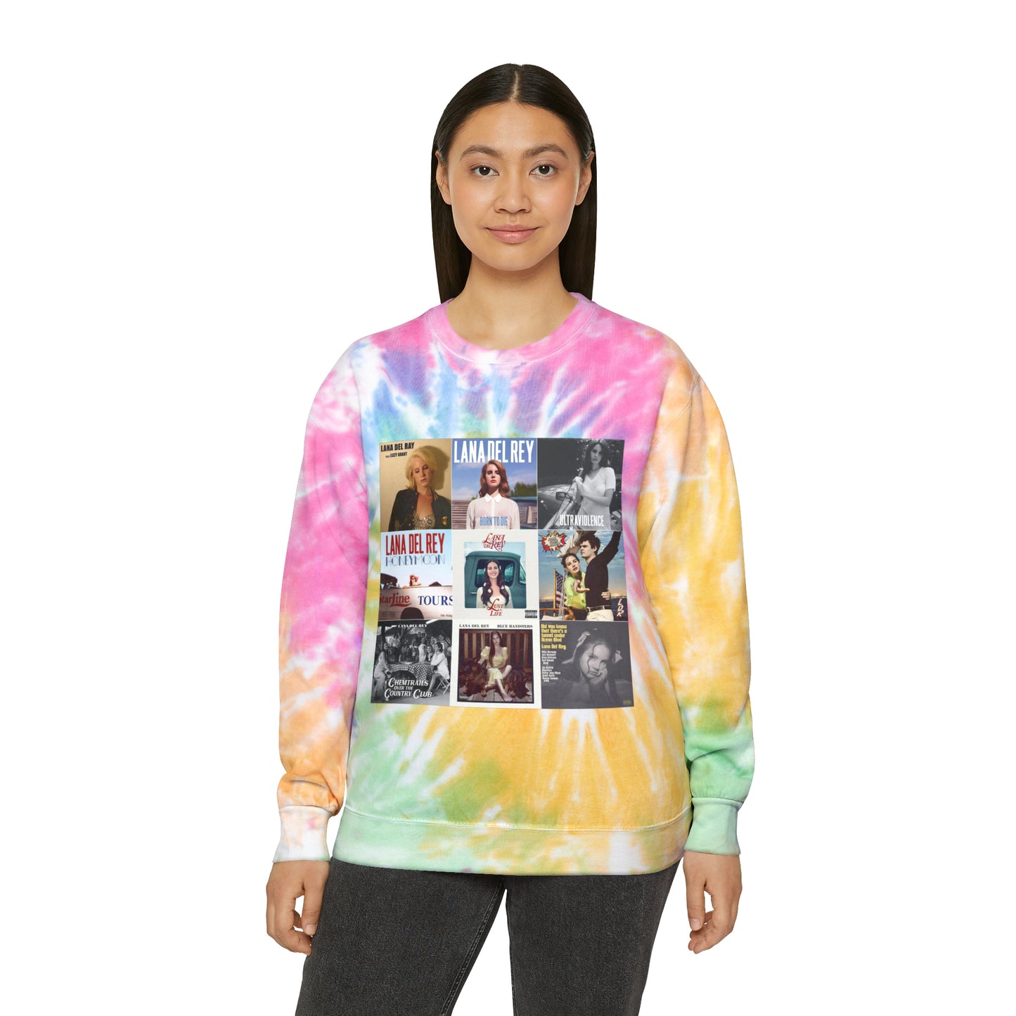 Lana Del Rey Album Cover Collage Unisex Tie-Dye Sweatshirt