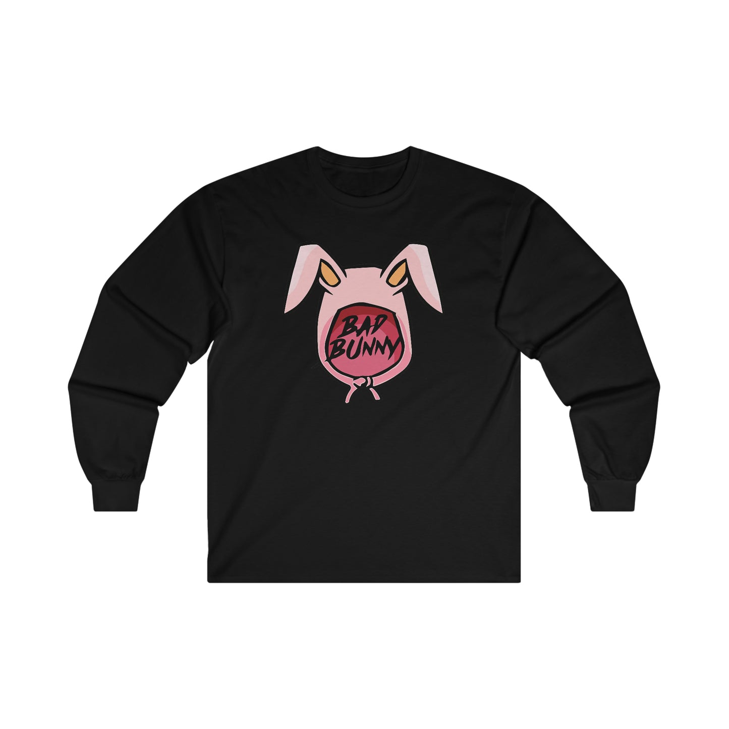 Bad Bunny Hoodie Logo Ultra Cotton Long Sleeve Tee Shirt