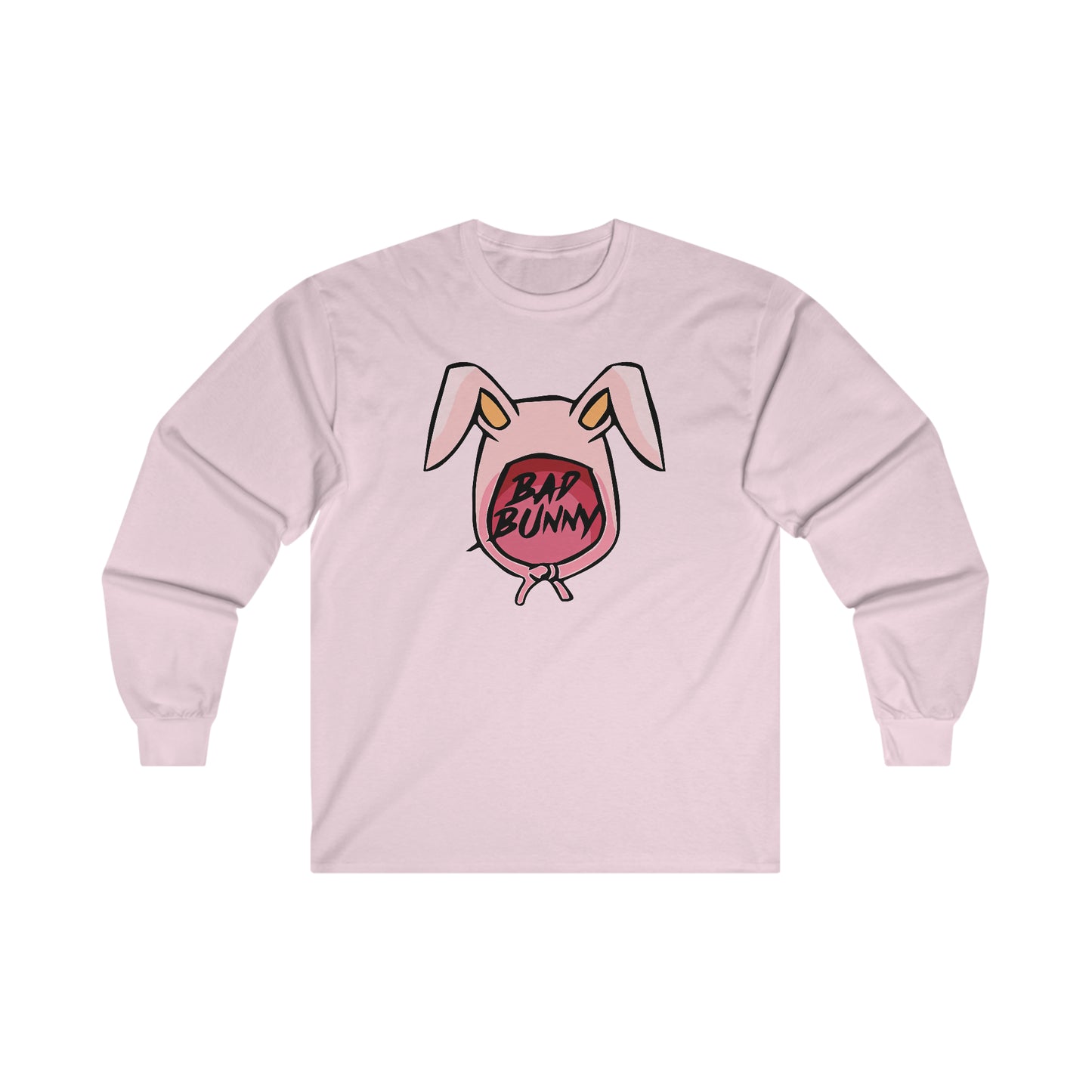 Bad Bunny Hoodie Logo Ultra Cotton Long Sleeve Tee Shirt