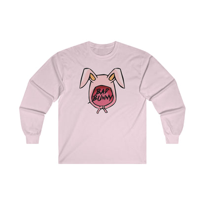 Bad Bunny Hoodie Logo Ultra Cotton Long Sleeve Tee Shirt